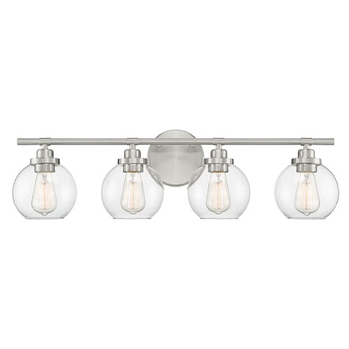 Carson 30-Inch Satin Nickel Bathroom Light by Savoy House
