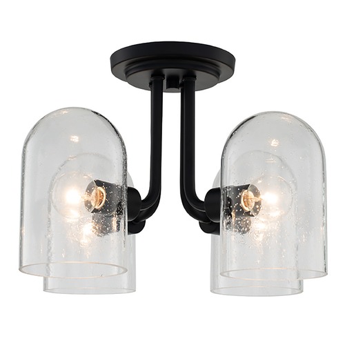 Cupola 4-Light Semi-Flush Mount in Matte Black by Kalco Lighting