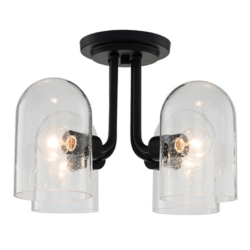 Kalco Lighting Cupola 4-Light Semi-Flush Mount in Matte Black by Kalco Lighting 514045MB