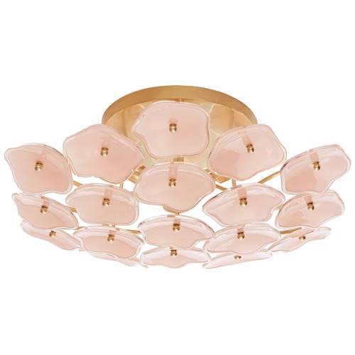 Visual Comfort Signature Collection Kate Spade New York Leighton Flush Mount in Brass by Visual Comfort Signature KS4065SBBLS