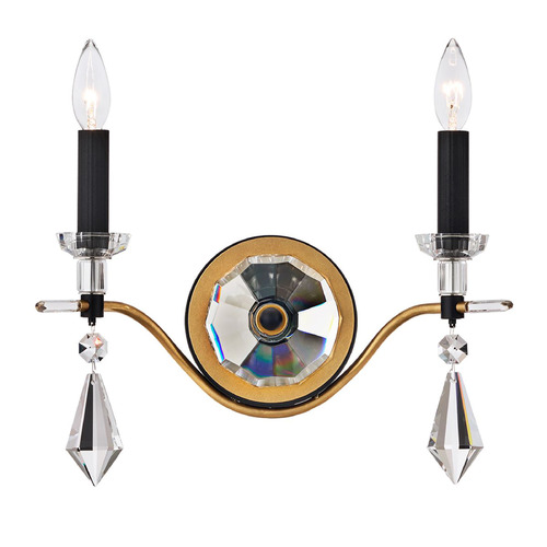 Schonbek Worldwide Lighting Tempest Soft Gold & Black Sconce