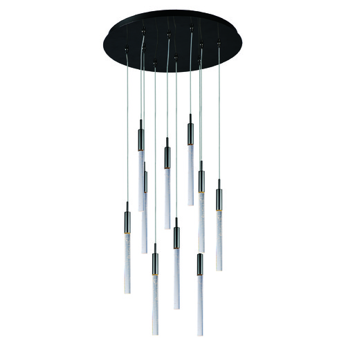 ET2 Lighting Scepter 10-Light LED Pendant in Black Chrome by ET2 Lighting E32778-91BC