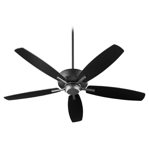 Breeze Noir Ceiling Fan Without Light by Quorum Lighting
