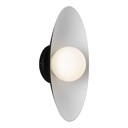 Joni 13-Inch LED Wall Sconce in Black & White by Visual Comfort Modern