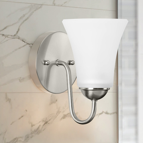 Classic Brushed Nickel Sconce by Progress Lighting