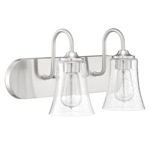 Gwyneth Brushed Polished Nickel Bathroom Light by Craftmade Lighting