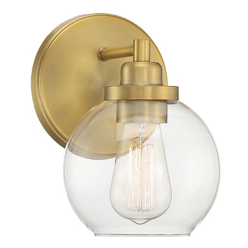Carson Warm Brass Sconce by Savoy House