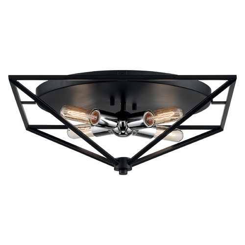 Legend Black & Polished Nickel Flush Mount by Satco Lighting