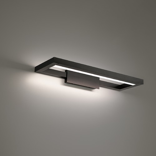 View 28-Inch LED Vanity Light in Black 3CCT 3000K by WAC Lighting