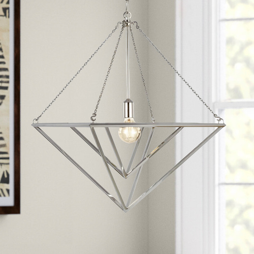 Chapman & Meyers 20-Inch Carat Polished Nickel Pendant by Visual Comfort Studio