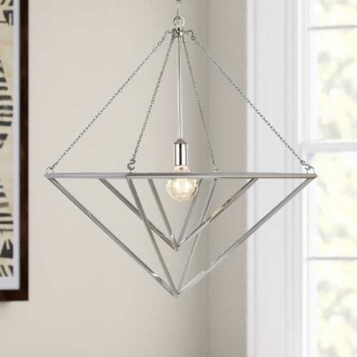 Visual Comfort Studio Collection Chapman & Meyers 20-Inch Carat Polished Nickel Pendant by Visual Comfort Studio CP1141PN