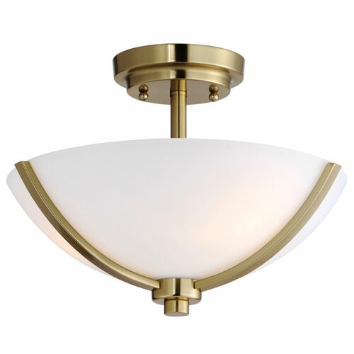 Maxim Lighting Deven 14-Inch Semi-Flush Mount in Satin Brass by Maxim Lighting 20031SWSBR