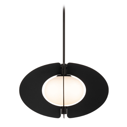 Modern Forms by WAC Lighting Echelon 16-Inch LED Pendant in Black by Modern Forms PD-94316-BK