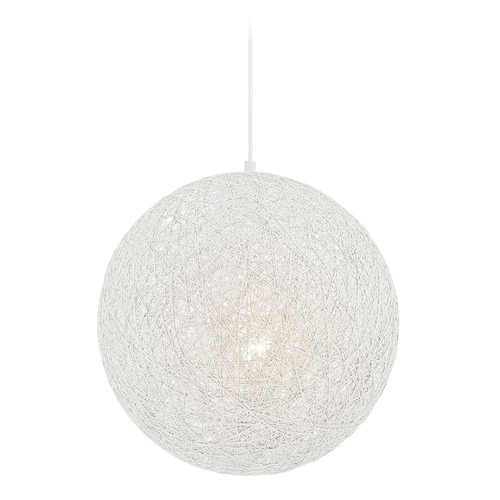 George Kovacs Lighting George Kovacs Entwined White Pendant Light with Globe Shade P5570-44B