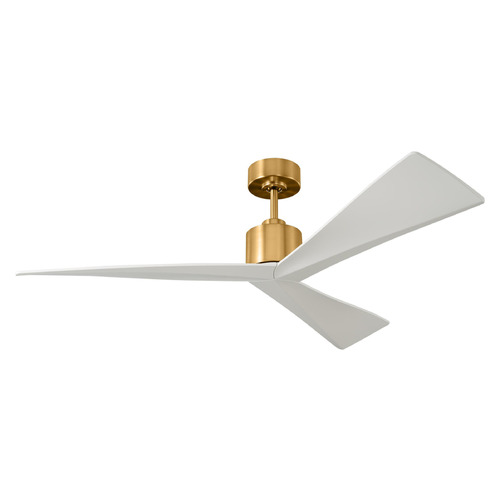 Visual Comfort Fan Collection Visual Comfort Fan Collection Adler 52 Burnished Brass Ceiling Fan Without Light 3ADR52BBS