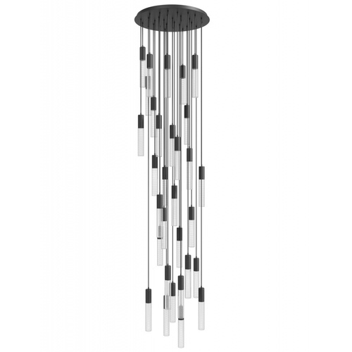Strand 31-Light LED Pendant in Black by Avenue Lighting