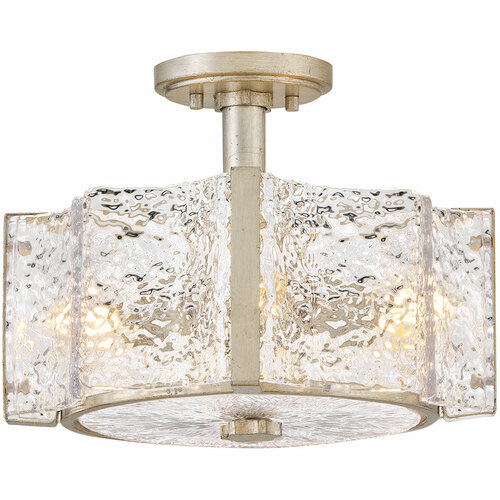 Fredrick Ramond Florian 14.25-Inch Semi-Flush Mount in Glacial by Fredrick Ramond FR41601GG