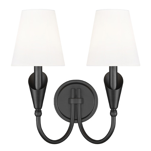 Z-Lite Claudelle Matte Black Sconce