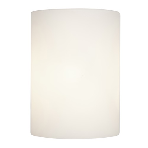 Access Lighting Modern Sconce Light with White Glass in Brushed Steel Finish 50182-BS/OPL