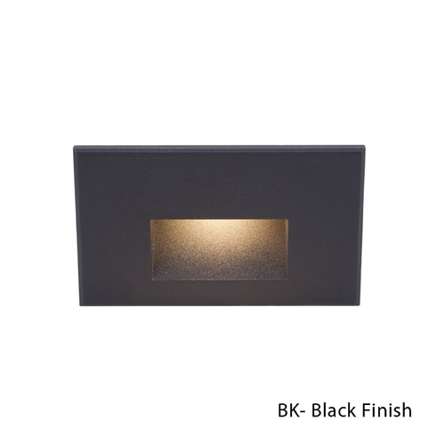 WAC Lighting Black LED Recessed Step Light with White LED by WAC Lighting WL-LED100F-C-BK