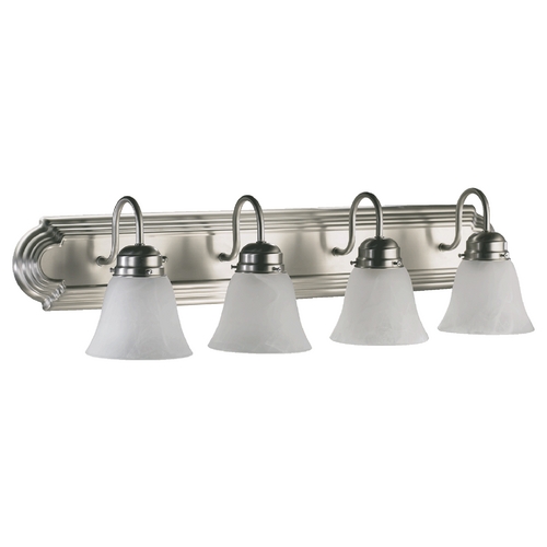 Quorum Lighting Satin Nickel Bathroom Light by Quorum Lighting 5094-4-165