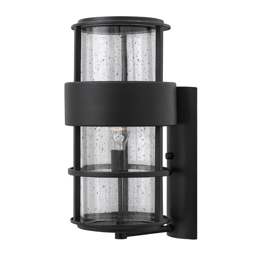 Saturn 20.25-Inch Satin Black Outdoor Wall Light by Hinkley Lighting