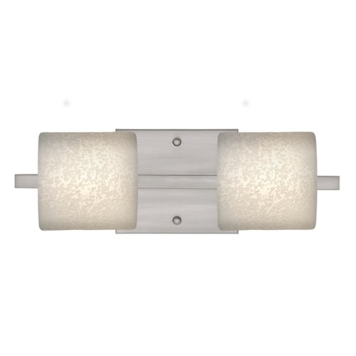 Besa Lighting Besa Lighting Paolo Satin Nickel LED Bathroom Light 2WS-7873ST-LED-SN