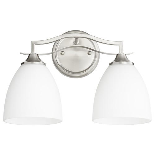 Quorum Lighting Jardin Satin Nickel Bathroom Light by Quorum Lighting 5027-2-65