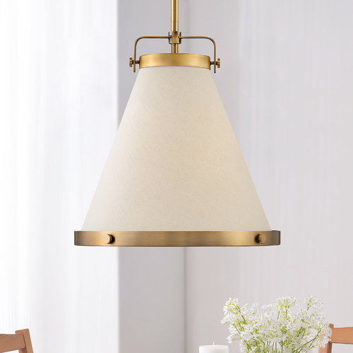 Lark 13.50-Inch Lacquered Brass Pendant by Hinkley Lighting
