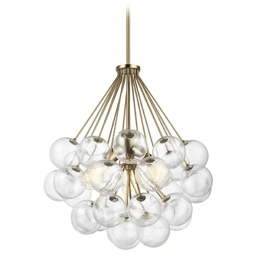Bronzeville 21.75-Inch Cluster Pendant in Satin Brass by Visual Comfort Studio