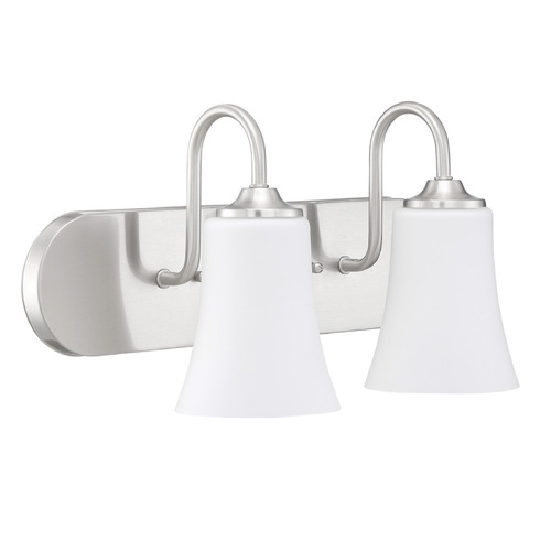 Gwyneth Brushed Polished Nickel Bathroom Light by Craftmade Lighting