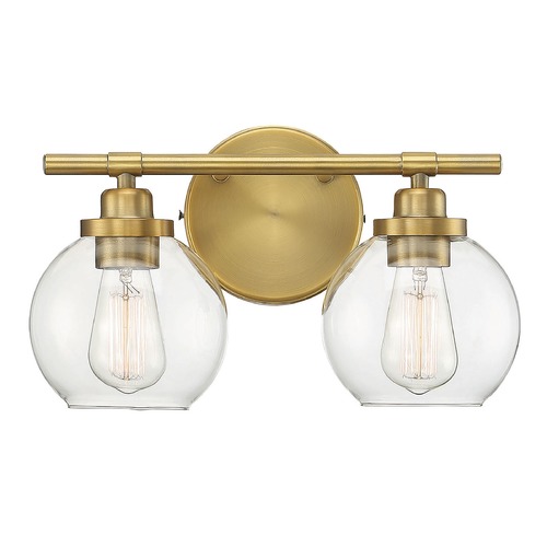 Savoy House Carson 14-Inch Warm Brass Bathroom Light by Savoy House 8-4050-2-322