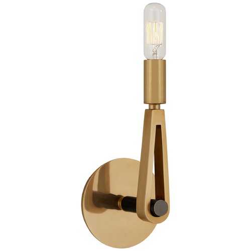 Visual Comfort Signature Collection Thomas OBrien Alpha Single Sconce in Brass & Bronze by Visual Comfort Signature TOB2510HABBZ