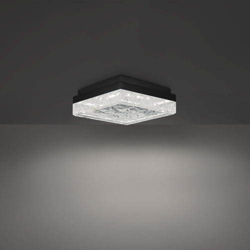 Whisper 12-Inch LED Flush Mount in Black by Schonbek Beyond