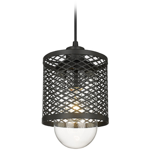 Z-Lite Kipton Matte Black Mini Pendant by Z-Lite 3037MP-MB