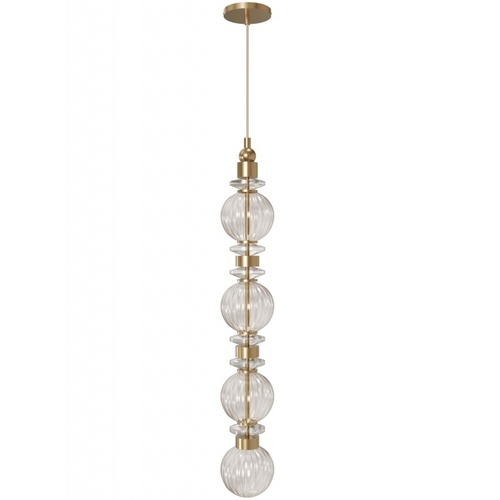 Avra 35-Inch High LED Pendant in Aged Brass by Avenue Lighting