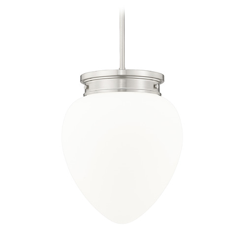 Z-Lite Gideon Brushed Nickel Pendant Light with Teardrop Shade
