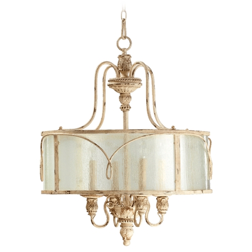 Quorum Lighting Salento Persian White Pendant with Drum Shade by Quorum Lighting 8006-4-70