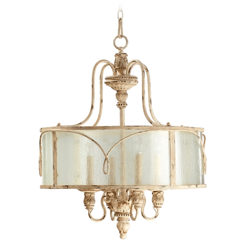 Salento Persian White Pendant with Drum Shade by Quorum Lighting