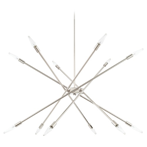 Capital Lighting Kris 33-Inch Chandelier in Polished Nickel by Capital Lighting 425601PN