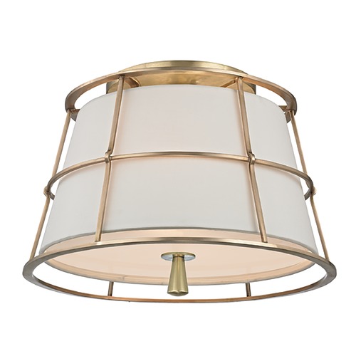 Hudson Valley Lighting Savona Aged Brass Semi-Flush Mount by Hudson Valley Lighting 9814-AGB