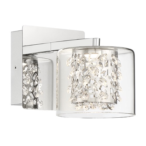 Wild Gems Chrome LED Sconce by George Kovacs