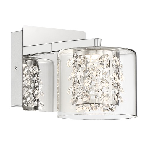 George Kovacs Lighting Wild Gems Chrome LED Sconce by George Kovacs P1471-077-L