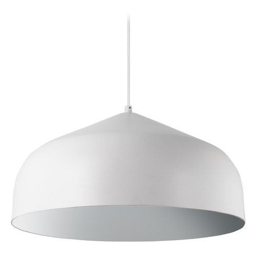 Modern White and Silver LED Pendant 3000K 1549LM by Kuzco Lighting