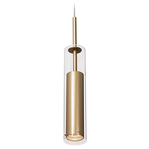 Kuzco Lighting Kuzco Lighting Jarvis Vintage Brass Pendant Light with Cylindrical Shade 41411-VB