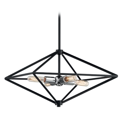 Satco Lighting Legend Black & Polished Nickel Pendant by Satco Lighting 60/7008