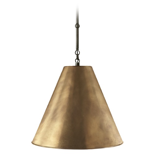 Visual Comfort Signature Collection Thomas OBrien Goodman Pendant in Bronze by Visual Comfort Signature TOB5090BZHAB