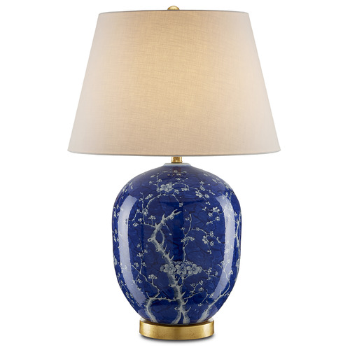 Currey and Company Lighting Sakura 31-Inch Table Lamp in Blue by Currey & Company 6000-0793