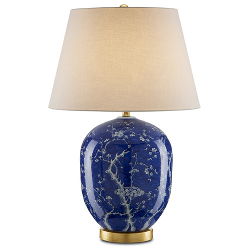 Sakura 31-Inch Table Lamp in Blue by Currey & Company