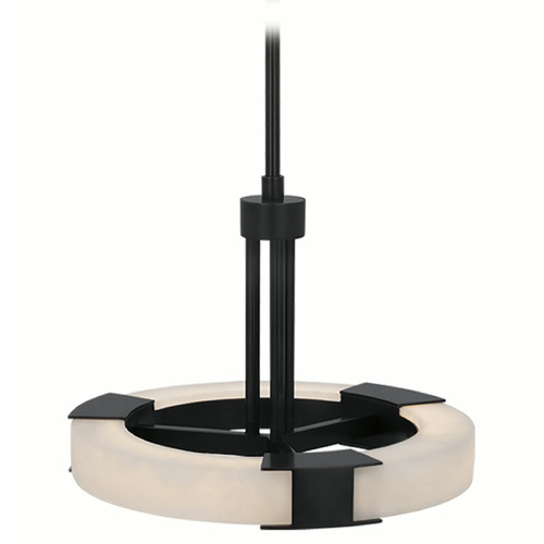 Visual Comfort Signature Collection Kelly Wearstler Covet Pendant in Bronze & Alabaster by VC Signature KW5136BZALB